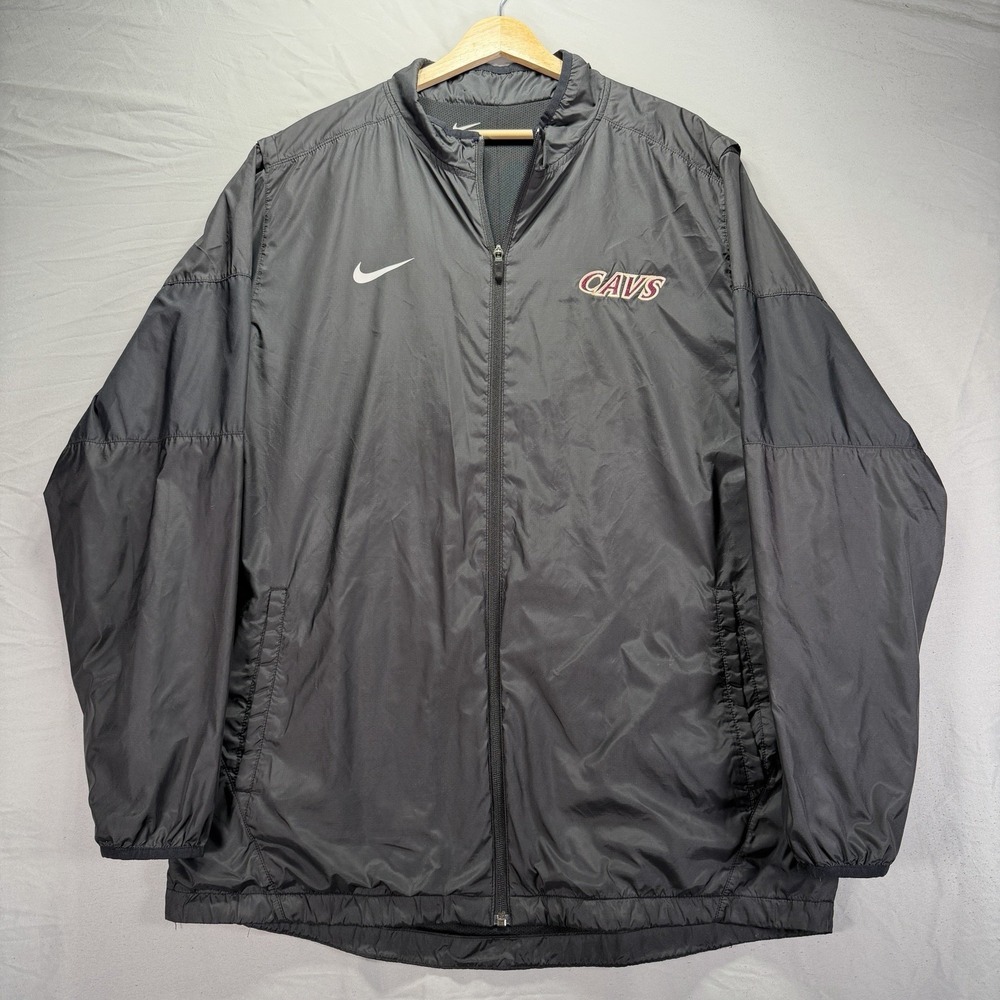 Nike Cleveland Cavaliers Jacket Mens XL Full Zip Windbreaker Warm Up Lightweight